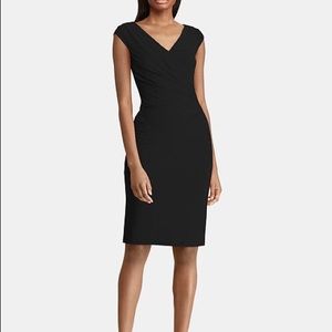 Lauren Ralph Lauren Surplice Ruched Sheath Dress